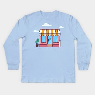 coffee shop Kids Long Sleeve T-Shirt